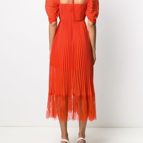 Self-Portrait Pleated Midi Dress - Picture 2 of 3